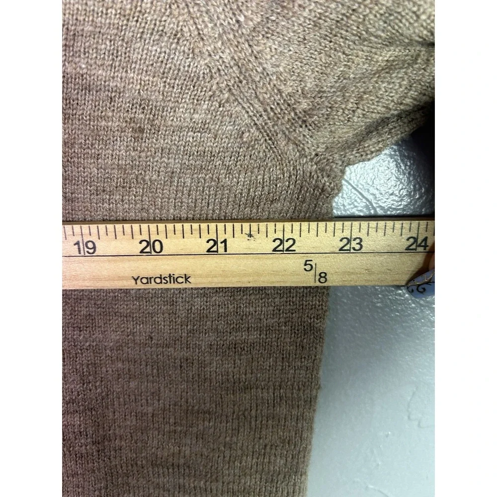 J.Crew Sweater Men's XL Tan Classic 100% Merino Wool Long Sleeve 1/4-Zip